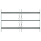 vidaXL Fenstergitter Verstellbar mit 3 Querstäben 500-650 mm