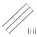 vidaXL Fenstergitter Verstellbar mit 3 Querstäben 700-1050 mm