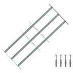vidaXL Fenstergitter Verstellbar mit 3 Querstäben 700-1050 mm