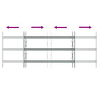 vidaXL Fenstergitter Verstellbar mit 3 Querstäben 700-1050 mm