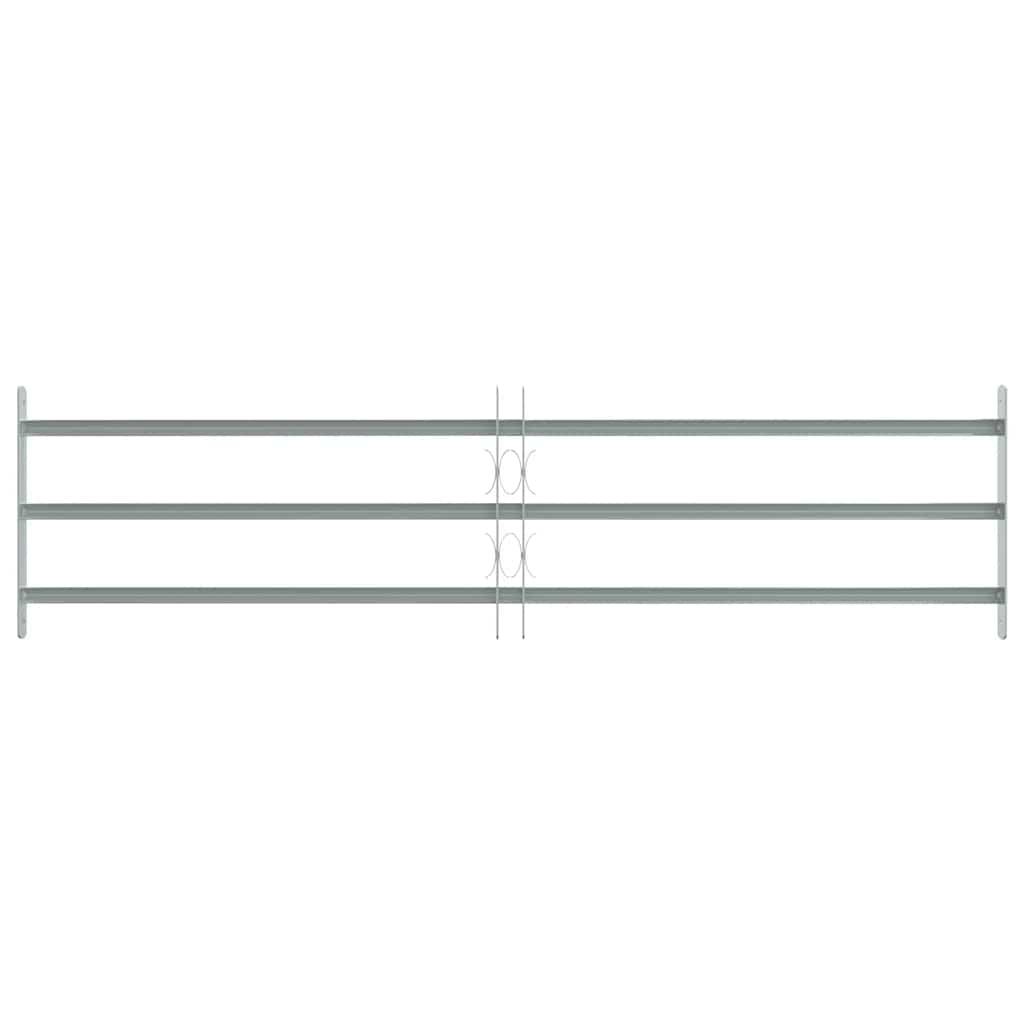 vidaXL Fenstergitter Verstellbar mit 3 Querstäben 1000-1500 mm