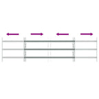 vidaXL Fenstergitter Verstellbar mit 3 Querstäben 1000-1500 mm