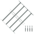 vidaXL Fenstergitter Verstellbar mit 4 Querstäben 500-650 mm