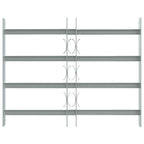 vidaXL Fenstergitter Verstellbar mit 4 Querstäben 500-650 mm