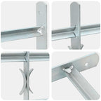 vidaXL Fenstergitter Verstellbar mit 4 Querstäben 500-650 mm