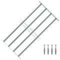 vidaXL Fenstergitter Verstellbar mit 4 Querstäben 700-1050 mm