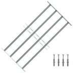 vidaXL Fenstergitter Verstellbar mit 4 Querstäben 700-1050 mm