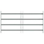 vidaXL Fenstergitter Verstellbar mit 4 Querstäben 700-1050 mm