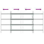 vidaXL Fenstergitter Verstellbar mit 4 Querstäben 700-1050 mm