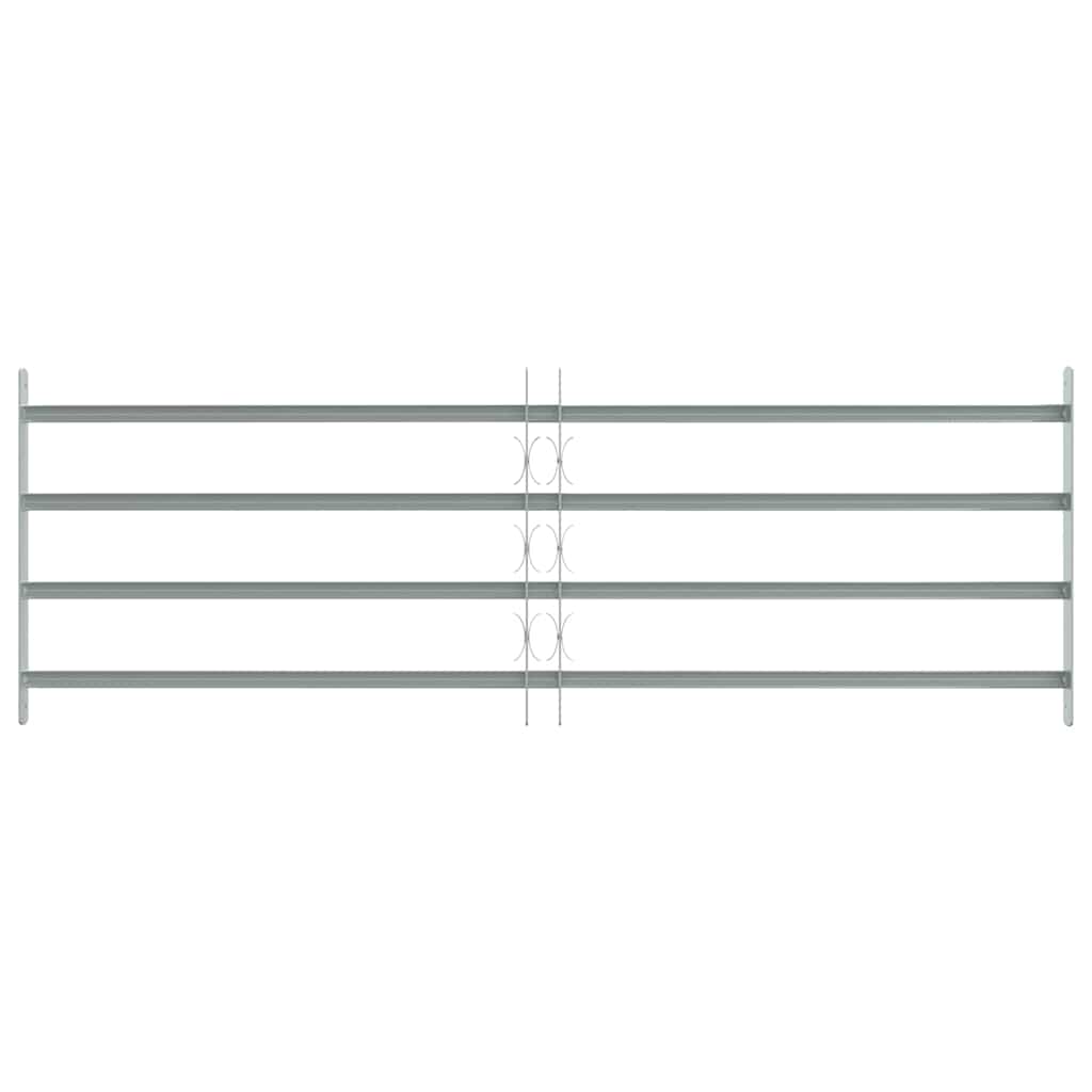 vidaXL Fenstergitter Verstellbar mit 4 Querstäben 1000-1500 mm