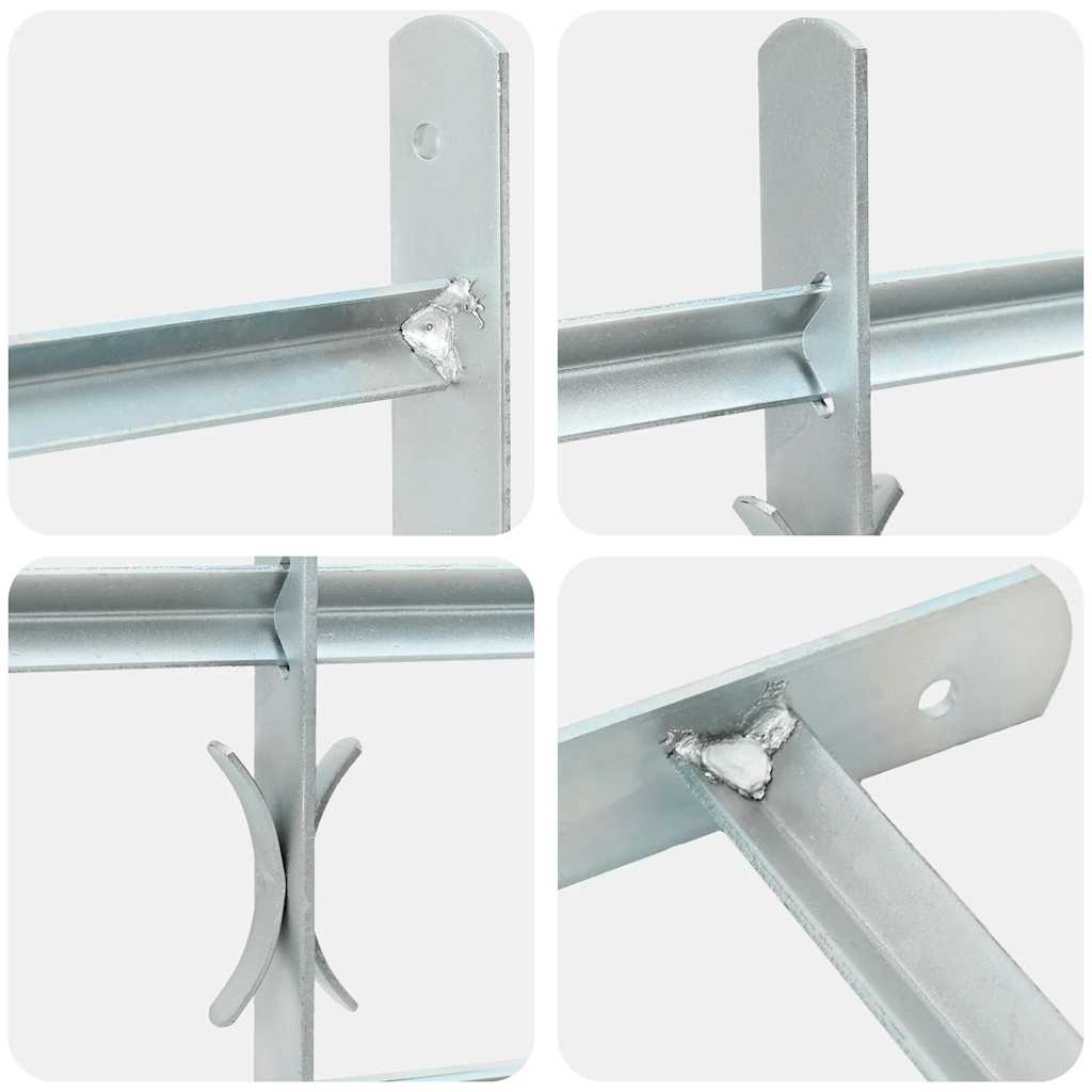 vidaXL Fenstergitter Verstellbar mit 4 Querstäben 1000-1500 mm