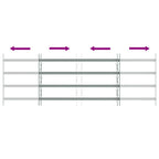 vidaXL Fenstergitter Verstellbar mit 4 Querstäben 1000-1500 mm