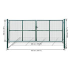 vidaXL Gartentor aus Maschengewebe 400x150 cm