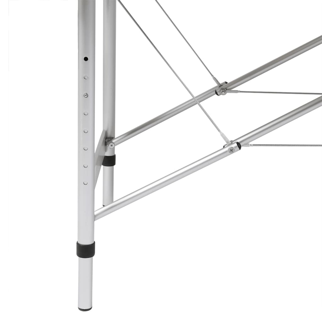 vidaXL Massageliege Klappbar 2-Zonen mit Aluminiumgestell Cremeweiß