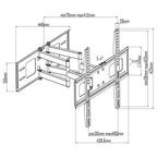 vidaXL Zweiarmige TV Wandhalterung schwenkbar kippbar 3D 400 x 400 mm 32" - 55"