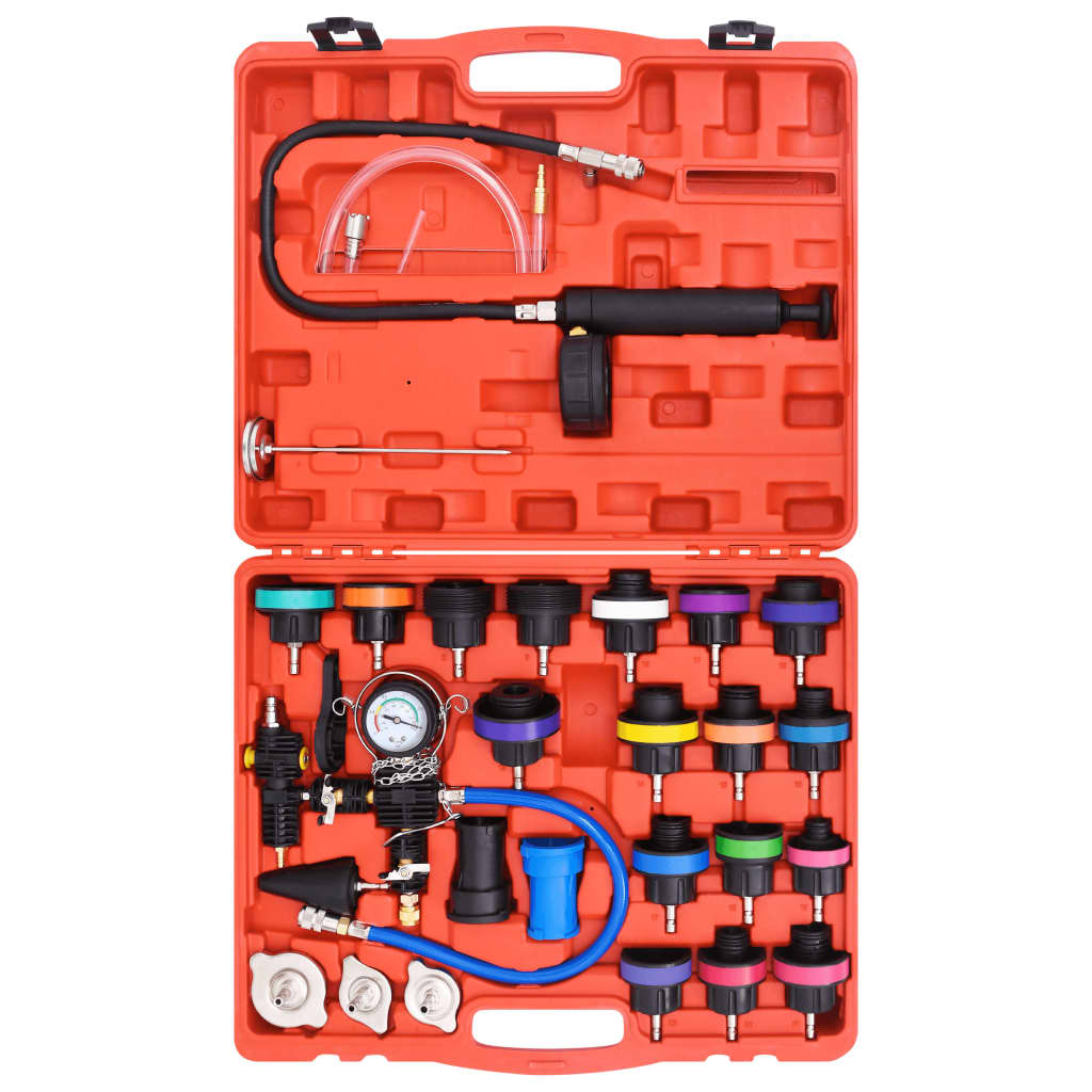vidaXL 28-tlg. Drucktester Werkzeugset für Kühlsysteme