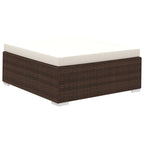 vidaXL 6-tlg. Garten-Lounge-Set mit Auflagen Poly Rattan Braun