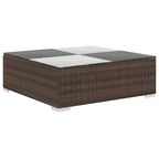 vidaXL 6-tlg. Garten-Lounge-Set mit Auflagen Poly Rattan Braun