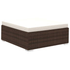 vidaXL 12-tlg. Garten-Lounge-Set mit Auflagen Poly Rattan Braun