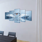 Bilder Dekoration Set Schwan 100 x 50 cm