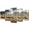 Bilder Dekoration Set Zebras 100 x 50 cm