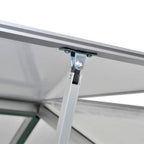 vidaXL Gewächshaus mit Fundament Verstärkt Aluminium 4,6 m²