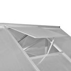 vidaXL Gewächshaus mit Fundament Verstärkt Aluminium 7,55 m²