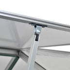 vidaXL Gewächshaus mit Fundament Verstärkt Aluminium 9,025 m²