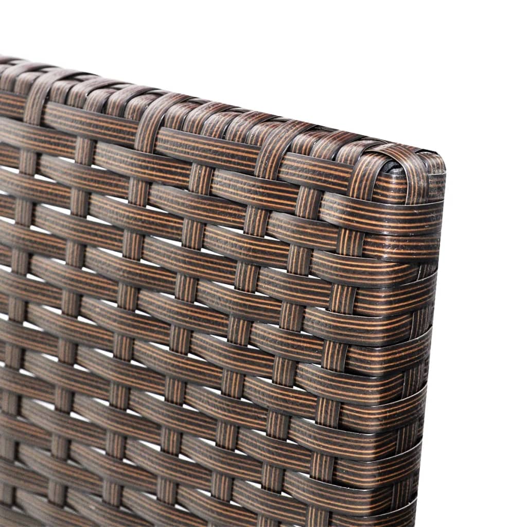 vidaXL 3-tlg. Garten-Lounge-Set mit Auflagen Poly Rattan Braun