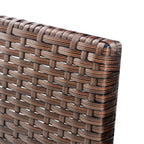 vidaXL 3-tlg. Garten-Lounge-Set mit Auflagen Poly Rattan Braun
