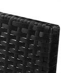 vidaXL 3-tlg. Garten-Lounge-Set mit Kissen Poly-Rattan Schwarz