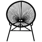 vidaXL Garten-Mondstuhl Poly Rattan Schwarz