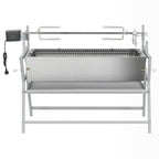 BBQ Grill mit Drehspieß Eisen und Edelstahl