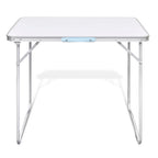Campingtisch zusammenklappbar mit Metallrahmen 80 x 60 cm