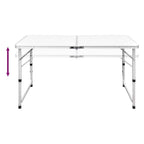 vidaXL Campingtisch Klappbar Höhenverstellbar Aluminium 120x60 cm