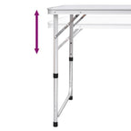 vidaXL Campingtisch Klappbar Höhenverstellbar Aluminium 120x60 cm