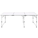 Campingtisch zusammenklappbar höhenverstellbar Aluminium 180 x 60 cm