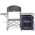 vidaXL Campingküche Klappbar mit Aluminium-Windschutz
