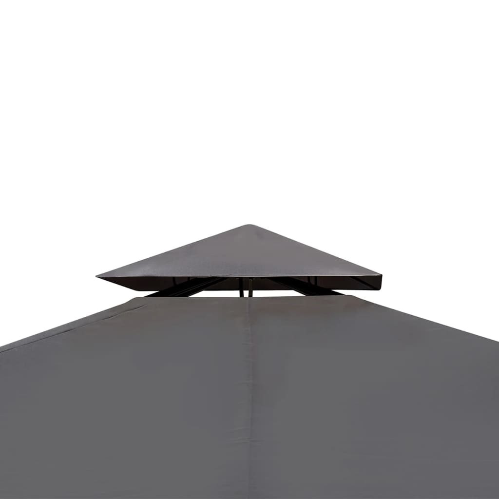 vidaXL Gartenpavillon mit Dach 3 x 3 m Dunkelgrau