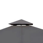 vidaXL Gartenpavillon mit Dach 3 x 3 m Dunkelgrau
