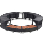 vidaXL Whirlpool-Umrandung Schwarz Poly-Rattan
