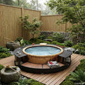 vidaXL Whirlpool-Umrandung Schwarz Poly-Rattan
