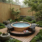 vidaXL Whirlpool-Umrandung Schwarz Poly-Rattan