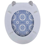 vidaXL Toilettensitz mit MDF-Deckel Porzellan-Design
