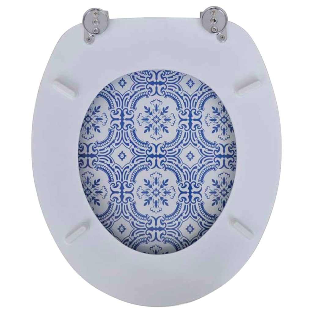 vidaXL Toilettensitz mit MDF-Deckel Porzellan-Design