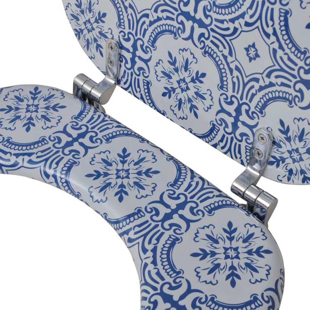vidaXL Toilettensitz mit MDF-Deckel Porzellan-Design