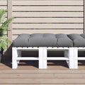 vidaXL Palettenkissen 50x50x12 cm Grau Stoff