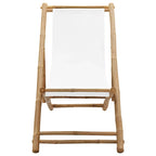 vidaXL Liegestuhl Bambus und Canvas