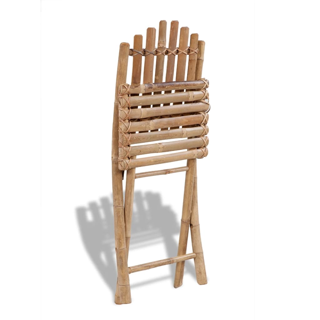 vidaXL Gartenstühle 2 Stk. Klappbar Bambus