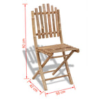 vidaXL Gartenstühle 2 Stk. Klappbar Bambus